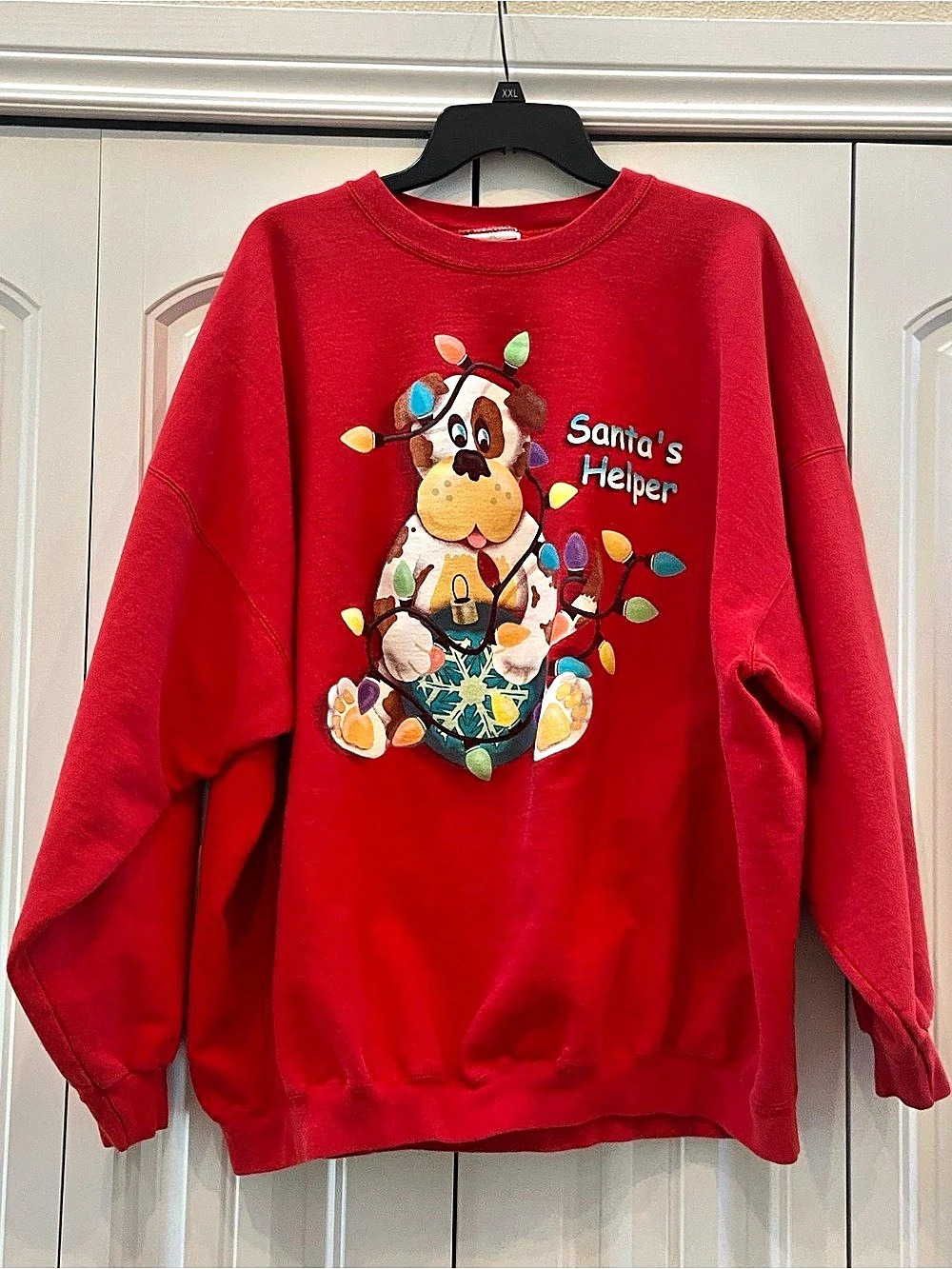 Hanes Santa's Helper Christmas Sweatshirt Red